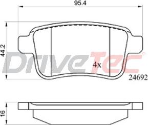 DriveTec DPAD2126 - Kit de plaquettes de frein, frein à disque cwaw.fr