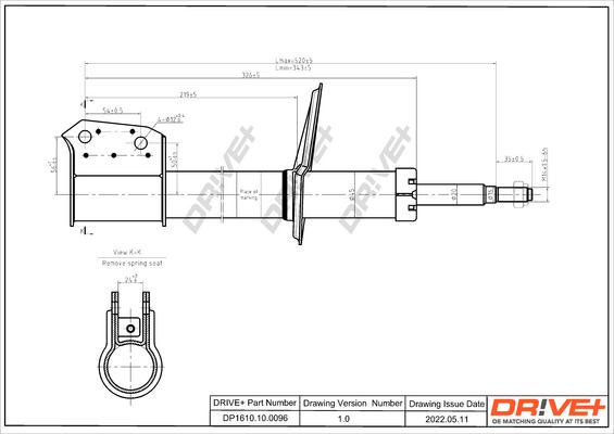 Dr!ve+ DP1610.10.0096 - Amortisseur cwaw.fr