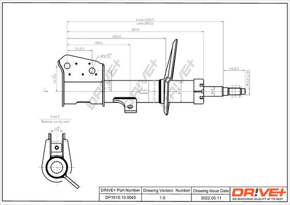 Dr!ve+ DP1610.10.0045 - Amortisseur cwaw.fr