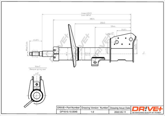 Dr!ve+ DP1610.10.0046 - Amortisseur cwaw.fr