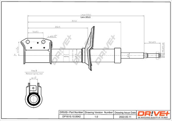 Dr!ve+ DP1610.10.0042 - Amortisseur cwaw.fr