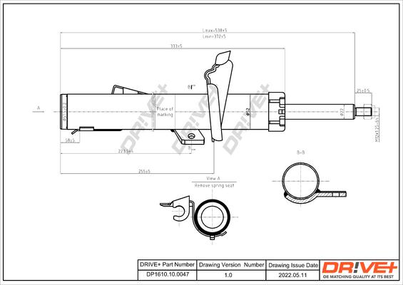 Dr!ve+ DP1610.10.0047 - Amortisseur cwaw.fr