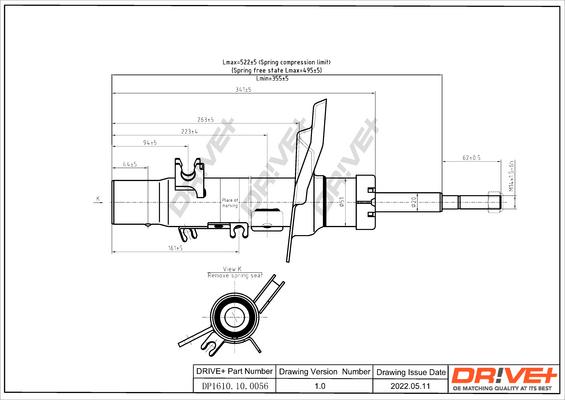 Dr!ve+ DP1610.10.0056 - Amortisseur cwaw.fr