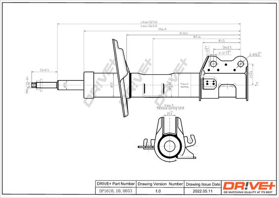 Dr!ve+ DP1610.10.0053 - Amortisseur cwaw.fr