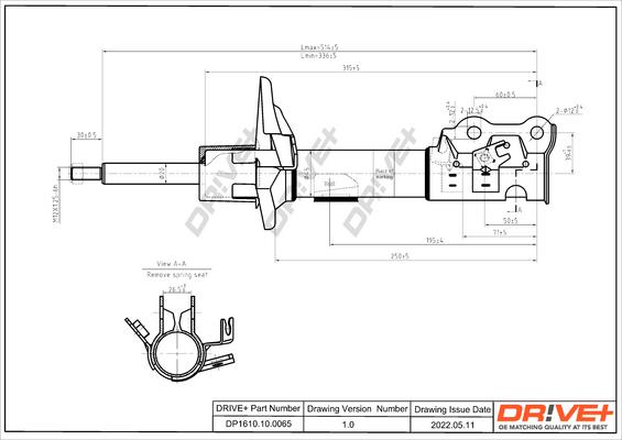 Dr!ve+ DP1610.10.0065 - Amortisseur cwaw.fr