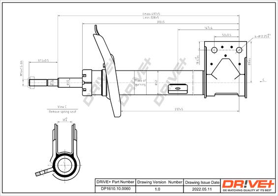 Dr!ve+ DP1610.10.0060 - Amortisseur cwaw.fr