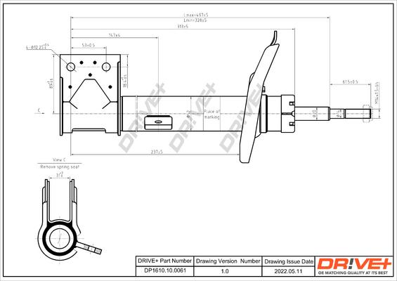 Dr!ve+ DP1610.10.0061 - Amortisseur cwaw.fr