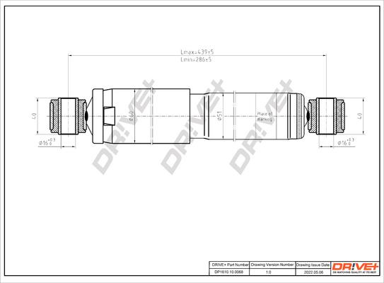 Dr!ve+ DP1610.10.0068 - Amortisseur cwaw.fr