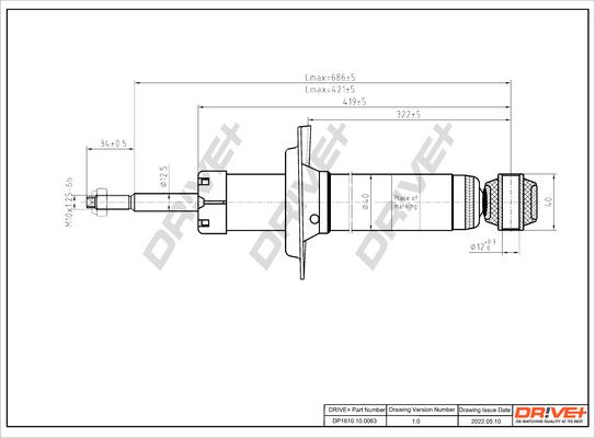 Dr!ve+ DP1610.10.0063 - Amortisseur cwaw.fr