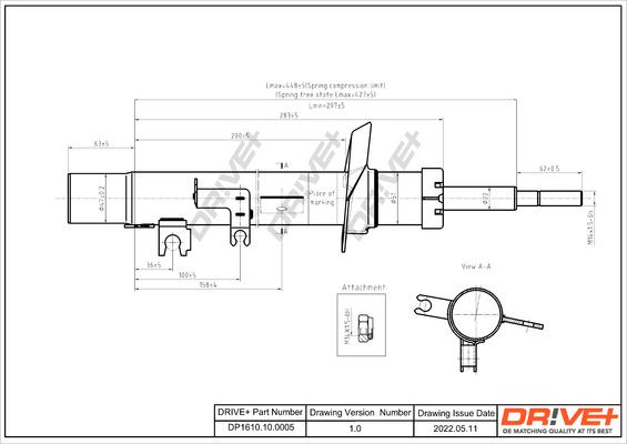 Dr!ve+ DP1610.10.0005 - Amortisseur cwaw.fr