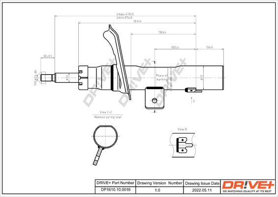 Dr!ve+ DP1610.10.0016 - Amortisseur cwaw.fr