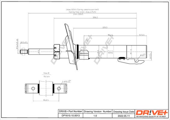 Dr!ve+ DP1610.10.0013 - Amortisseur cwaw.fr