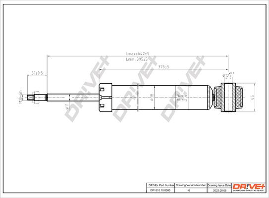 Dr!ve+ DP1610.10.0080 - Amortisseur cwaw.fr