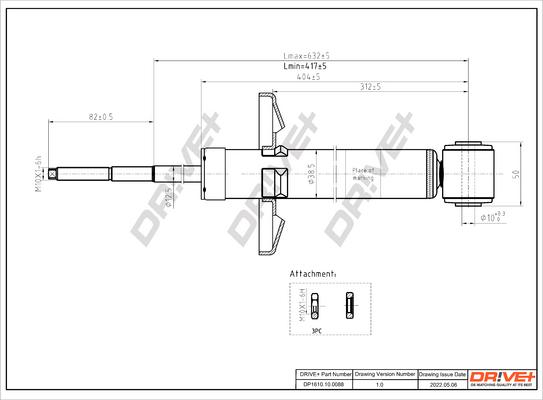 Dr!ve+ DP1610.10.0088 - Amortisseur cwaw.fr