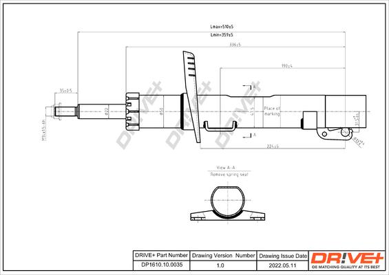 Dr!ve+ DP1610.10.0035 - Amortisseur cwaw.fr