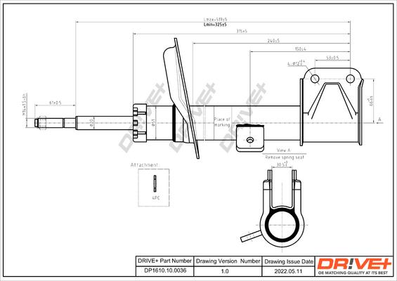 Dr!ve+ DP1610.10.0036 - Amortisseur cwaw.fr