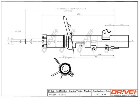 Dr!ve+ DP1610.10.0038 - Amortisseur cwaw.fr