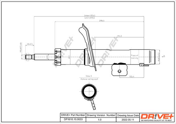 Dr!ve+ DP1610.10.0033 - Amortisseur cwaw.fr