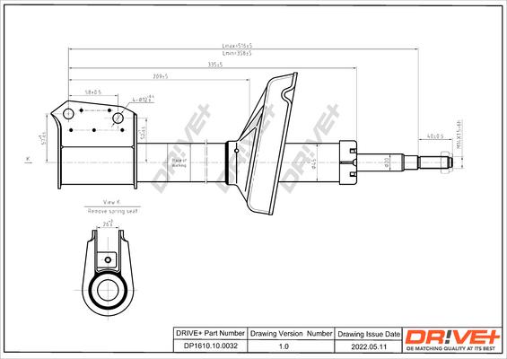 Dr!ve+ DP1610.10.0032 - Amortisseur cwaw.fr