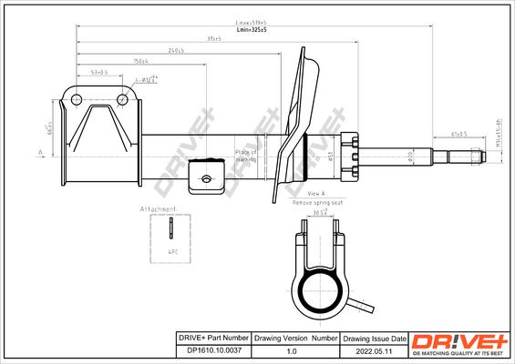 Dr!ve+ DP1610.10.0037 - Amortisseur cwaw.fr