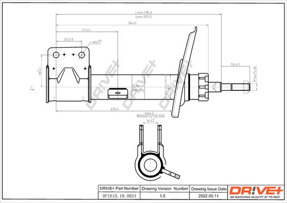 Dr!ve+ DP1610.10.0024 - Amortisseur cwaw.fr