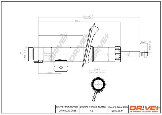 Dr!ve+ DP1610.10.0025 - Amortisseur cwaw.fr