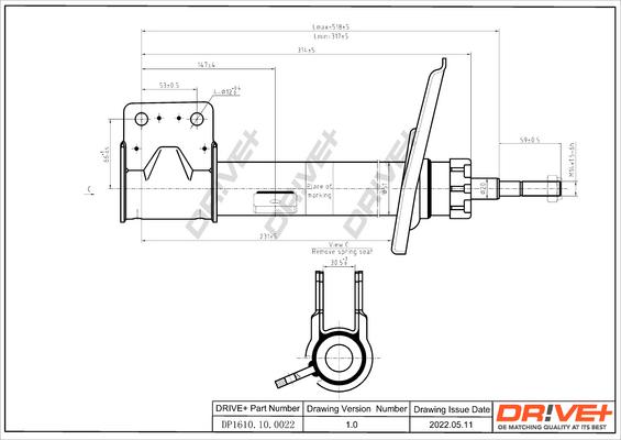 Dr!ve+ DP1610.10.0022 - Amortisseur cwaw.fr