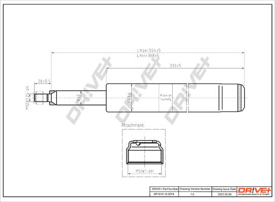 Dr!ve+ DP1610.10.0074 - Amortisseur cwaw.fr