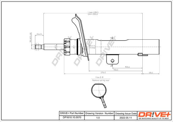 Dr!ve+ DP1610.10.0070 - Amortisseur cwaw.fr