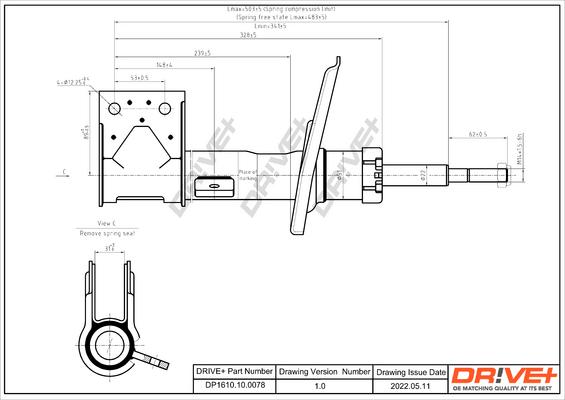 Dr!ve+ DP1610.10.0078 - Amortisseur cwaw.fr