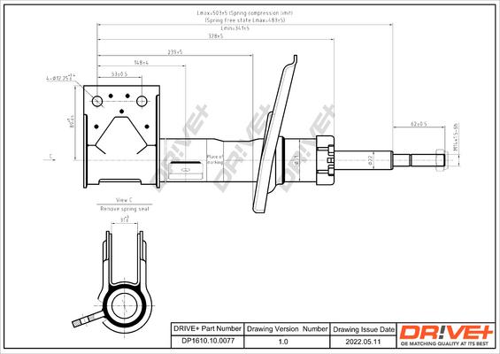 Dr!ve+ DP1610.10.0077 - Amortisseur cwaw.fr