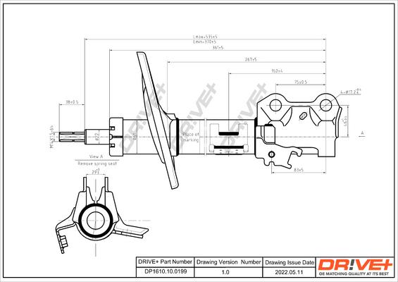 Dr!ve+ DP1610.10.0199 - Amortisseur cwaw.fr