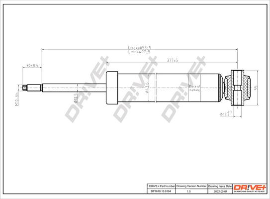 Dr!ve+ DP1610.10.0194 - Amortisseur cwaw.fr