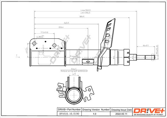 Dr!ve+ DP1610.10.0190 - Amortisseur cwaw.fr