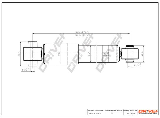 Dr!ve+ DP1610.10.0197 - Amortisseur cwaw.fr