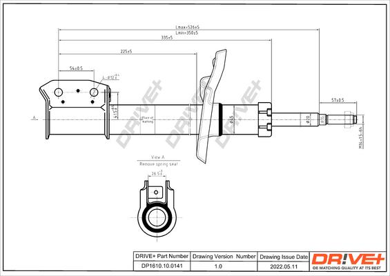 Dr!ve+ DP1610.10.0141 - Amortisseur cwaw.fr