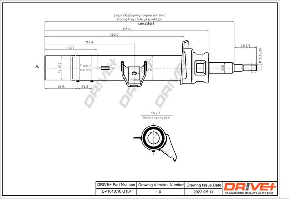 Dr!ve+ DP1610.10.0154 - Amortisseur cwaw.fr