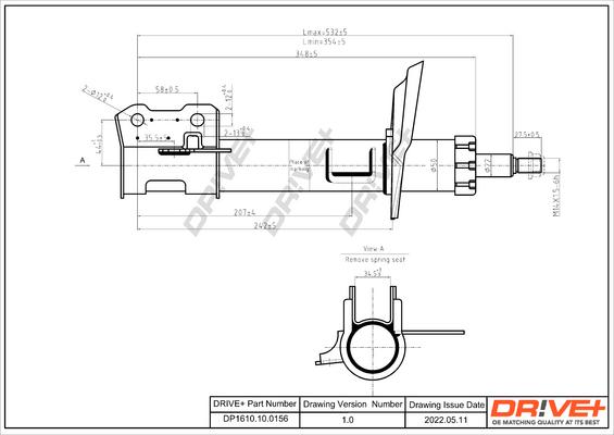 Dr!ve+ DP1610.10.0156 - Amortisseur cwaw.fr