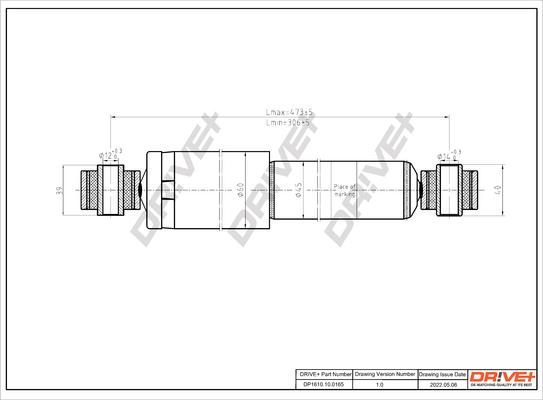 Dr!ve+ DP1610.10.0165 - Amortisseur cwaw.fr