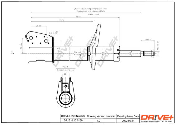 Dr!ve+ DP1610.10.0160 - Amortisseur cwaw.fr