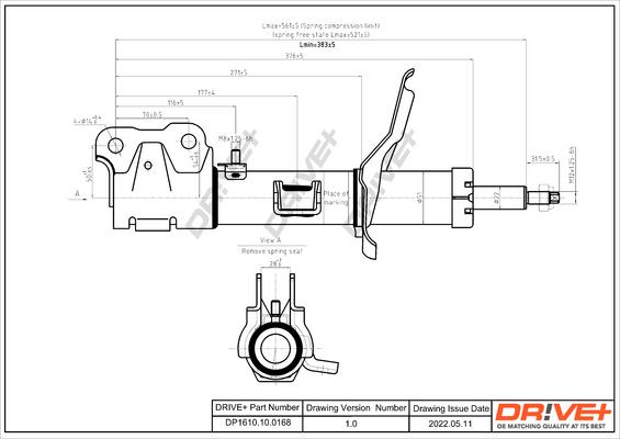 Dr!ve+ DP1610.10.0168 - Amortisseur cwaw.fr