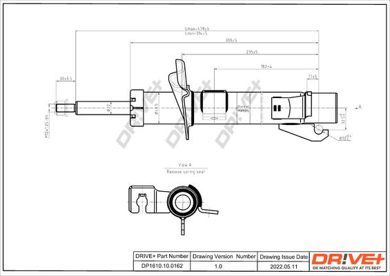 Dr!ve+ DP1610.10.0162 - Amortisseur cwaw.fr