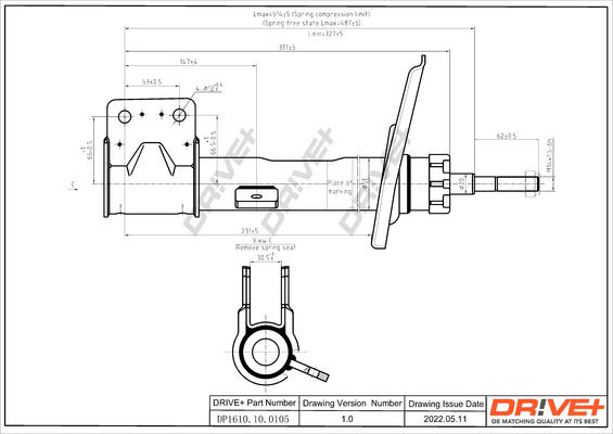 Dr!ve+ DP1610.10.0105 - Amortisseur cwaw.fr