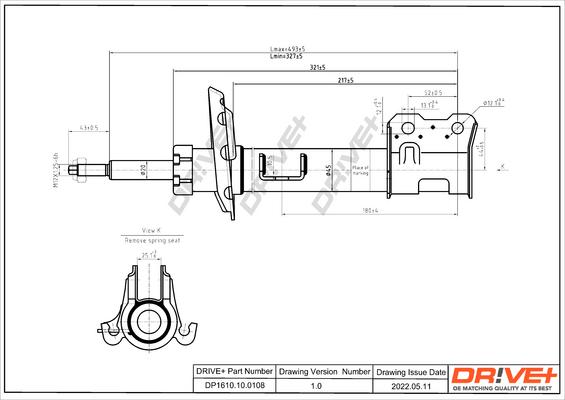 Dr!ve+ DP1610.10.0108 - Amortisseur cwaw.fr