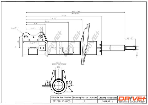 Dr!ve+ DP1610.10.0204 - Amortisseur cwaw.fr