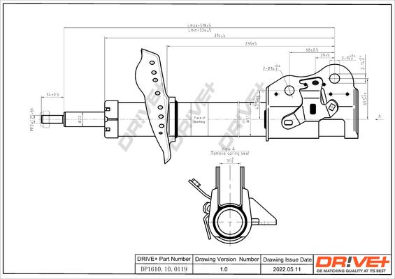 Dr!ve+ DP1610.10.0119 - Amortisseur cwaw.fr