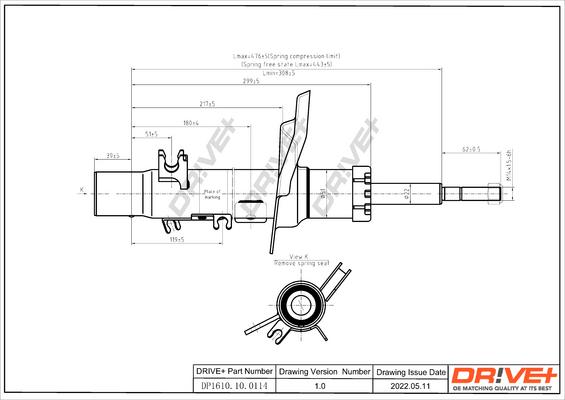 Dr!ve+ DP1610.10.0114 - Amortisseur cwaw.fr