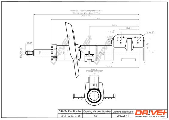 Dr!ve+ DP1610.10.0116 - Amortisseur cwaw.fr