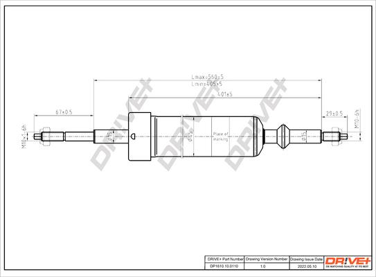 Dr!ve+ DP1610.10.0110 - Amortisseur cwaw.fr