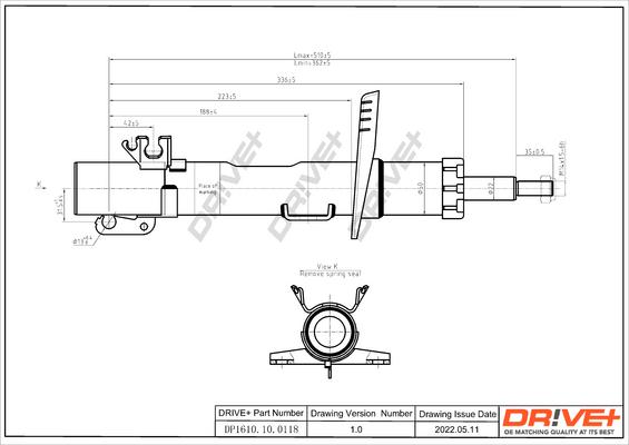 Dr!ve+ DP1610.10.0118 - Amortisseur cwaw.fr